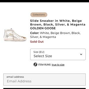 Golden Goose Slide Sneakers in White, Beige, and Silver